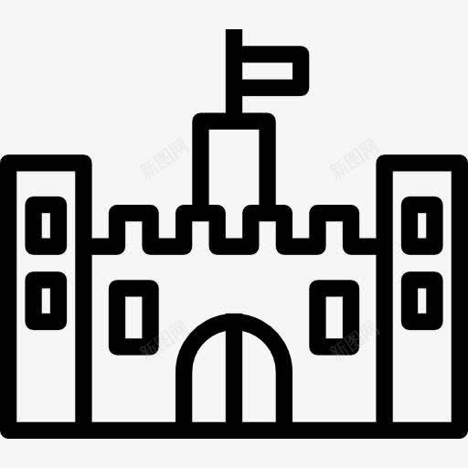 城堡图标png_新图网 https://ixintu.com 中世纪城堡 幻想 建筑 纪念碑 要塞