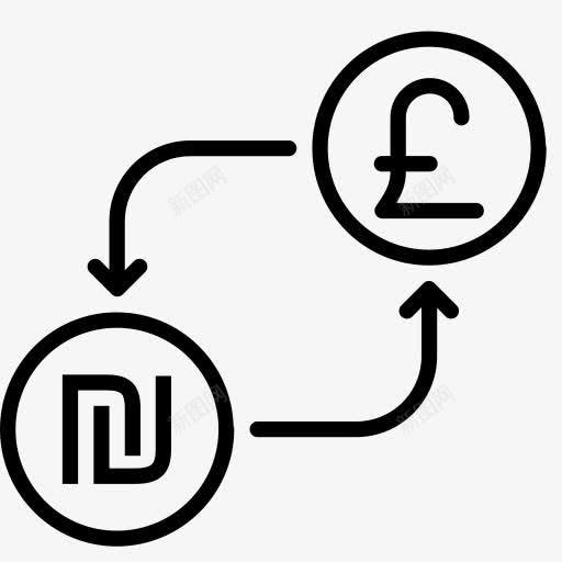 转换货币从钱英镑舍客勒以货币兑图标png_新图网 https://ixintu.com Conversion currency from money pound shekel to 从 以 舍客勒 英镑 货币 转换 钱