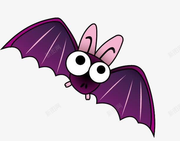 万圣节png免抠素材_新图网 https://ixintu.com 万圣节节日素材紫色卡通蝙蝠