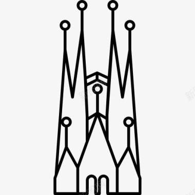 教堂的神圣家族图标图标