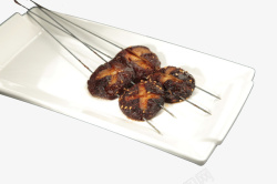 香菇串风味烤香菇串高清图片