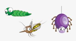 彩色蚊子卡通动物高清图片