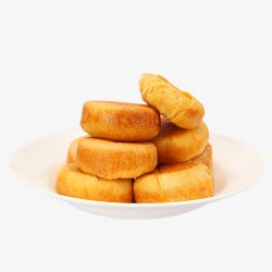 金丝肉松饼产品实物金丝肉松饼盘子高清图片
