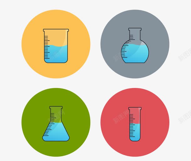 实验量杯试管png免抠素材_新图网 https://ixintu.com 实验 试管 量杯