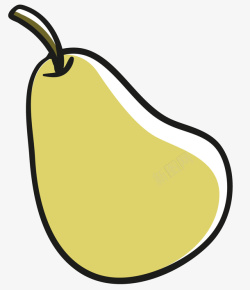 一个黄色的水果矢量图素材