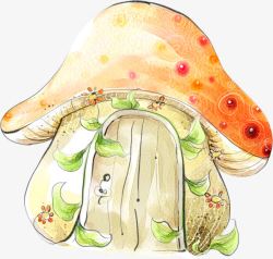 手绘蘑菇漫画装饰素材