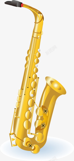 铜管乐器乐器长号矢量图素材