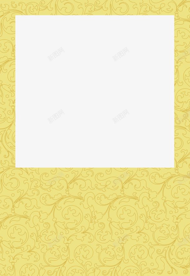 黄色纹理海报边框png免抠素材_新图网 https://ixintu.com 海报 纹理 边框 黄色