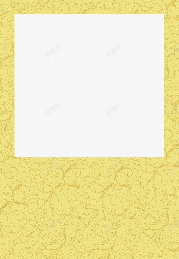 黄色纹理海报边框png免抠素材_新图网 https://ixintu.com 海报 纹理 边框 黄色