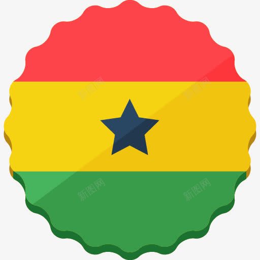 加纳2014世界杯齿轮式图标png_新图网 https://ixintu.com Ghana 加纳