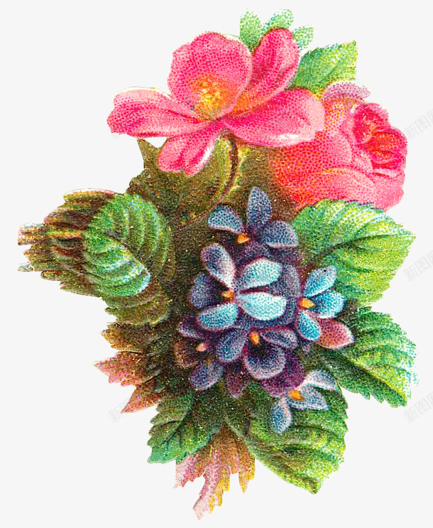 复古花卉植物png免抠素材_新图网 https://ixintu.com 复古 手绘 水彩 花卉 花谱 装饰