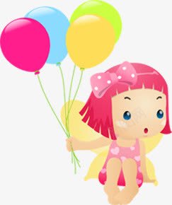 创意合成效果可爱的拿着气球的小女孩png免抠素材_新图网 https://ixintu.com 创意 可爱 合成 女孩 效果 气球