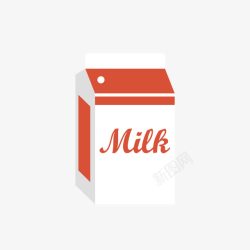 红色奶盒素材
