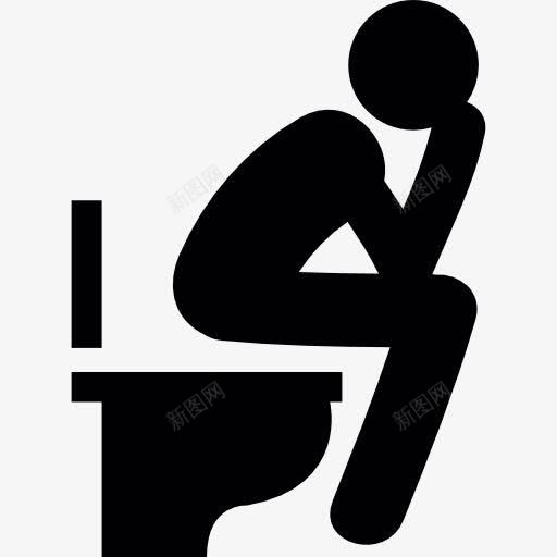 男子坐在浴室图标png_新图网 https://ixintu.com 个人 人 厕所 私人浴室 隐私