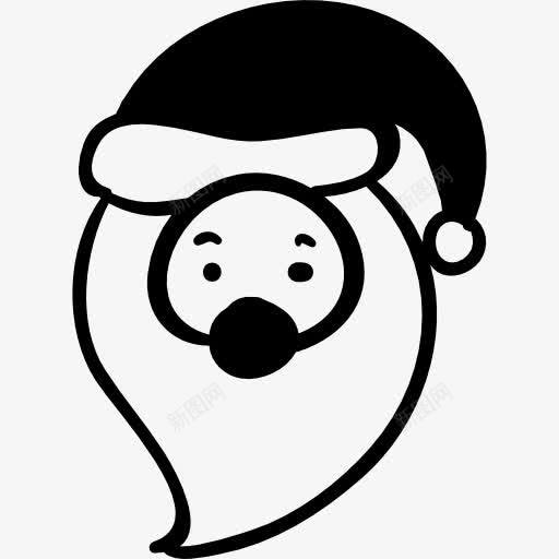 圣诞老人的头图标png_新图网 https://ixintu.com 卡通 圣诞节 搞笑 迹象
