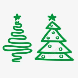 简单的圣诞树手绘圣诞树高清图片