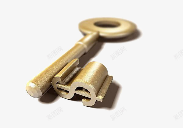 一把锁png免抠素材_新图网 https://ixintu.com 插画 金属钥匙 金色的锁 钥匙 钱标志