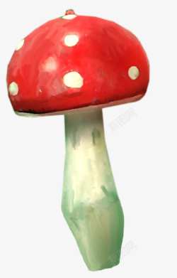 红色蘑菇朵素材