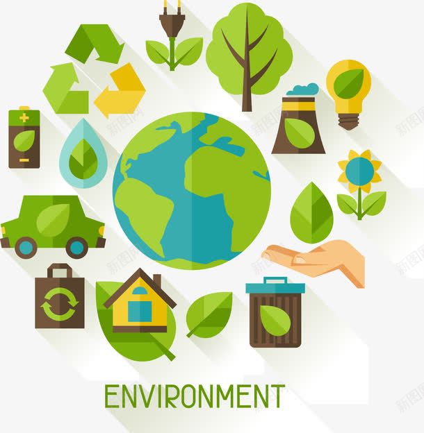 呼吁保护地球环境元素png免抠素材_新图网 https://ixintu.com 地球 环境保护 绿色 装饰