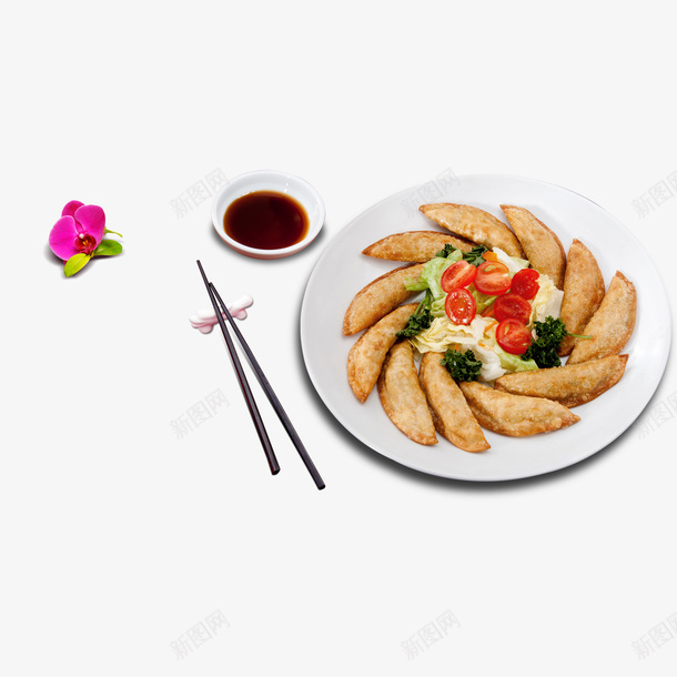 煎饺菜品psd免抠素材_新图网 https://ixintu.com 煎饺 菜品 菜系 食物