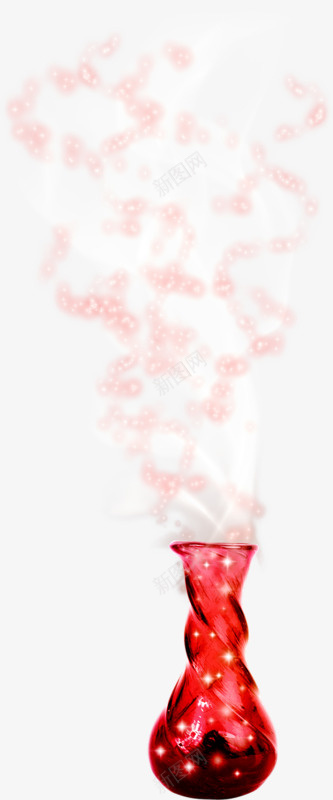 红色艺术花瓶冒出红色烟雾png免抠素材_新图网 https://ixintu.com 烟雾 红色 红色烟雾 花瓶