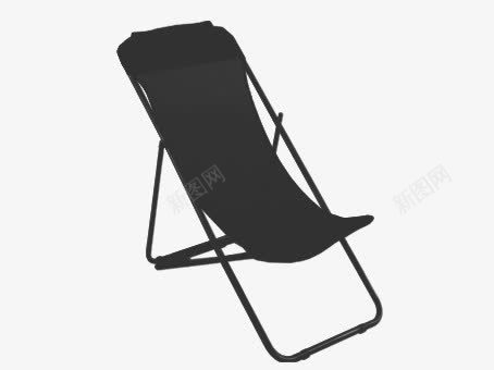 卡通躺椅png免抠素材_新图网 https://ixintu.com 工具 生活用品 躺椅 黑色