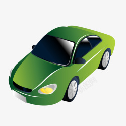绿色的轿车矢量图素材