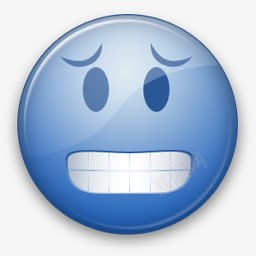 可怕的微笑情感blueticons表情图标图标