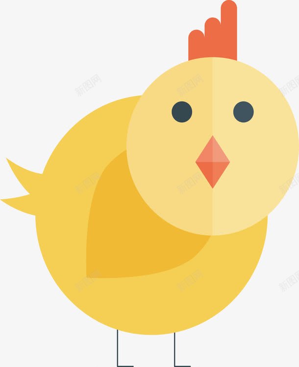 发呆的小鸡png免抠素材_新图网 https://ixintu.com 动物 卡通 发呆 小鸡