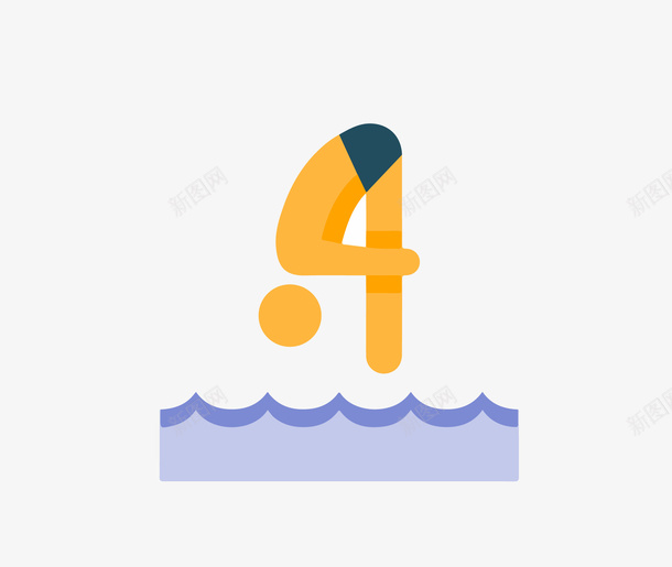 游泳矢量图图标ai_新图网 https://ixintu.com icon 下水 人物 体育运动 卡通 图标 图案 手绘 跳板 跳水 跳水台 跳水运动 矢量图