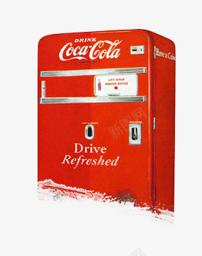 可乐贩卖机png免抠素材_新图网 https://ixintu.com 包装 可乐 瓶子 红色 贩卖机 饮料