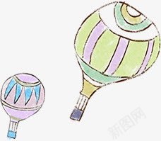 创意合成水彩空中的热气球png免抠素材_新图网 https://ixintu.com 创意 合成 水彩 热气球 空中