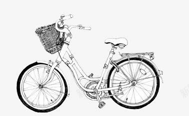 黑色简约自行车png免抠素材_新图网 https://ixintu.com 简约 自行车 设计 黑色