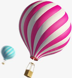 彩色卡通热气球效果素材