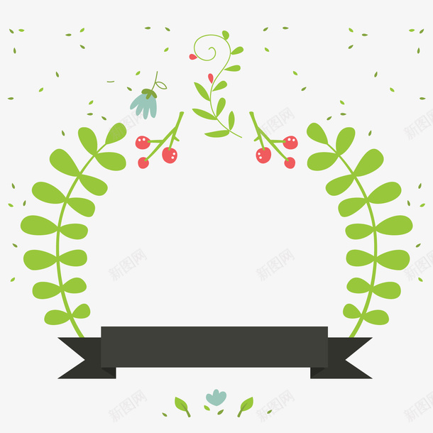 绿色植物矢量图ai免抠素材_新图网 https://ixintu.com 化妆品 叶子 女装 小清新 植物素材 绿色 矢量图