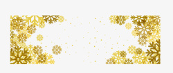 金色雪花装饰矢量图素材
