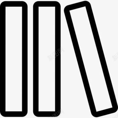 三矩形图书符号轮廓图标图标