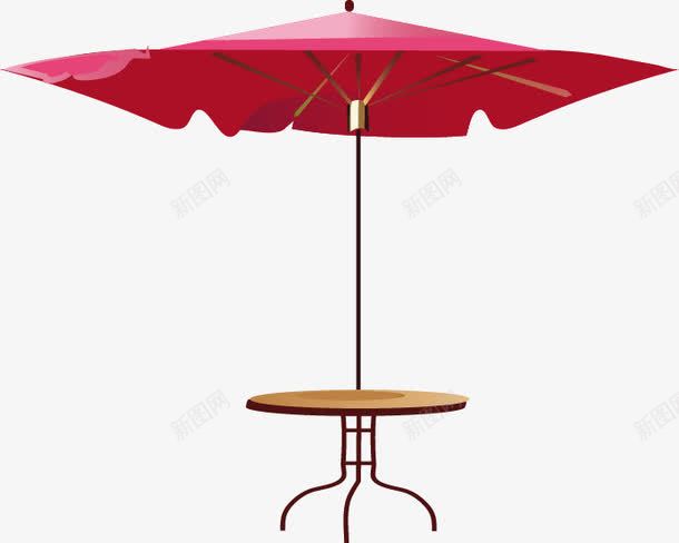 手绘室外红色遮阳伞图案png免抠素材_新图网 https://ixintu.com 图案 室外 手绘 红色 遮阳伞