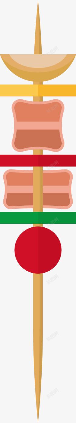 竹签烤肉图标图标