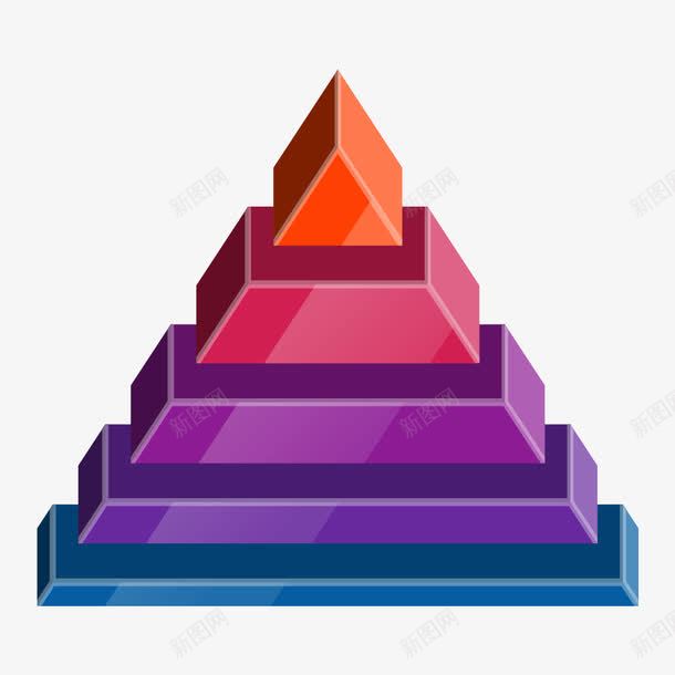 金字塔形psd免抠素材_新图网 https://ixintu.com 分析 商务 素材 金字塔