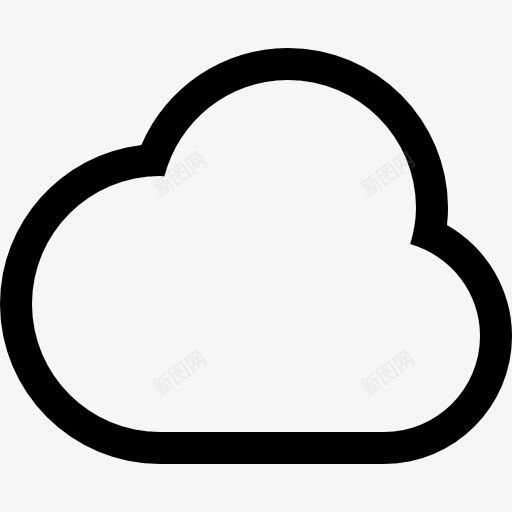 云的轮廓形状图标png_新图网 https://ixintu.com 云 互联网 形状 概述 界面 符号