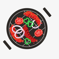 卡通烧烤矢量图素材