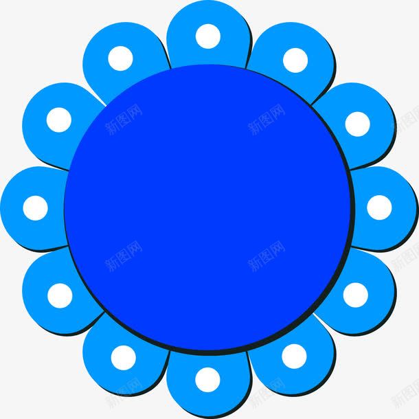 蓝色花朵立体png免抠素材_新图网 https://ixintu.com 立体 花朵 蓝色 设计