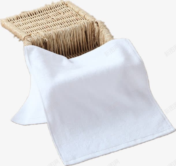 搭在竹篮上的毛巾png免抠素材_新图网 https://ixintu.com 摆放 毛巾 白色 竹篮 设计