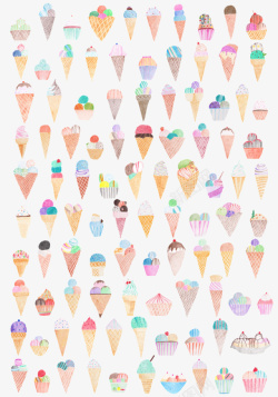 冰激淋图案卡通冰激淋图案高清图片