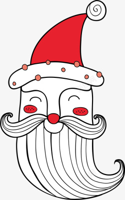 大胡子圣诞老人头像素材