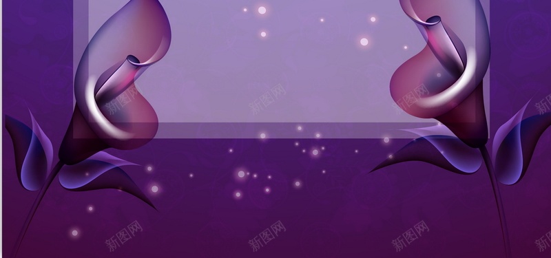 紫色喇叭花矢量图ai设计背景_新图网 https://ixintu.com 喇叭花 紫色 花卉 花朵 矢量图