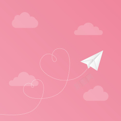 背景纸飞机粉色天空中的纸飞机矢量背景高清图片