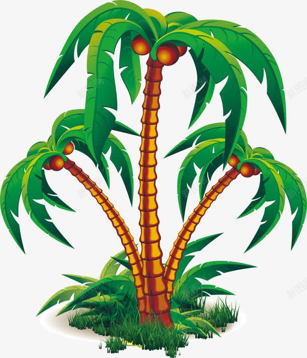 椰子树植物卡通促销png免抠素材_新图网 https://ixintu.com 卡通植物 植物卡通 植物素材 椰子树