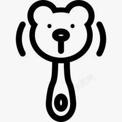 熊玩具熊拨浪鼓外形图标高清图片